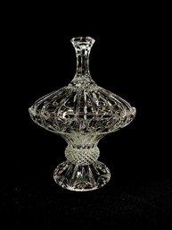 Stunning Heavy Weighted Pedestal Candy Dish By Shannon Crystal