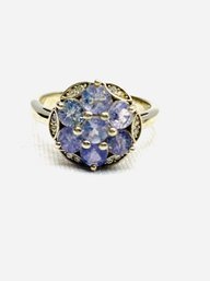 925 Stamped Lavender Tanzanite Ladies Ring Size 8