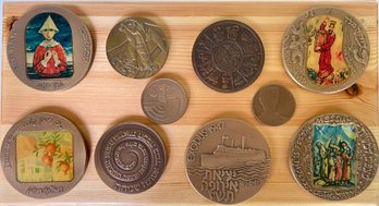 Collection Of Bronze Medallions From Israel