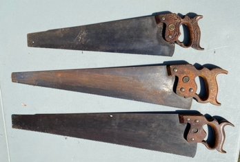 Grouping Of Vintage Hand-saws By H Disston & Sons Philadelphia