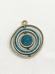 Artistic Pewter & Turquoise Pendant