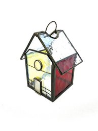 Stained Glass Style House Candleholder