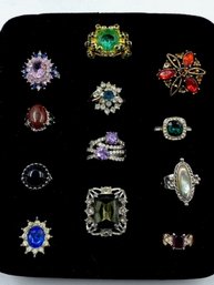 Collection Of 12 Fabulous Estate Rings - Including 925