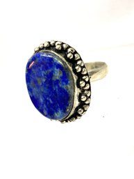 925 Sterling Silver Ring W/ Lapis Lazuli Stone Size 7