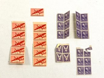 Grouping Of Vintage U.S. Postal Stamps From 1940's