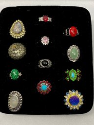 Grouping Of 12 Assorted Estate Rings