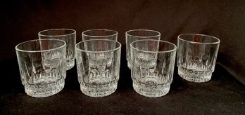 Set Of 7 Arcoroc France Rocks Glasses