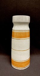 Vintage Glazed Cylindrical Pottery Vase