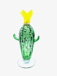 Amazing Handblown Figural Art Glass Cactus