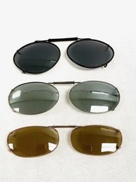 Trio Of Sunglasses Clip Ons For Eyeglasses
