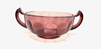 Vintage 2-handled Amethyst Glass Serving Bowl