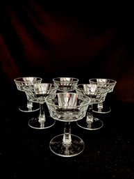 Set Of 6 Regency Cocktail Cordials By Cristal D'Arcques Durand