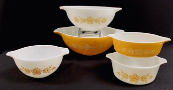 Vintage Golden Butterfly Pyrex Grouping