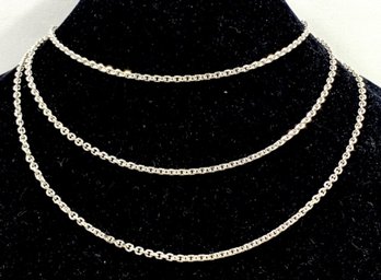 Vintage 56' Signed Monet Silvertone Single Strand Chain