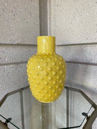 Awesome Yellow Hobnail Ceramic Jug Style Vase
