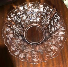 Chintz Flared Baroque Bowl By Fostoria