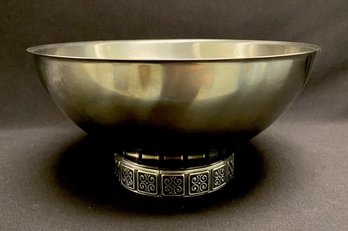 Vintage Mid Century Rogers Insilco Fashion Stainless Serving Bowl