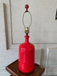 Vintage Candy Apple Red Ceramic Lamp