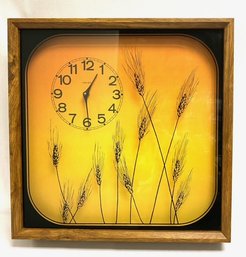 Vintage Verichron Wood Framed Wall Clock