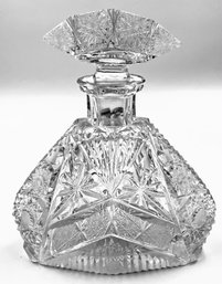 Exquisite Heavy Vintage Cut Glass Decanter