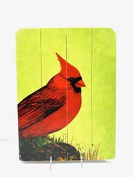 Wild Bird Collection Home Decor Wooden Wall Hanging W/ Cardinal Perched