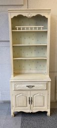 Vintage Whitewashed Cabinet / Bookshelf Topper - 2 Pieces For Restoration