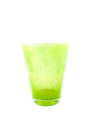 Handblown Lime Green Bullicante Floral Vase