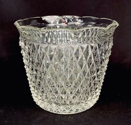 Vintage Diamond Point Ice Bucket