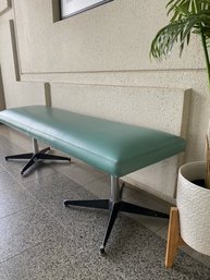 Vintage Mid Century Leatherette Bench By Dental Corp Of America