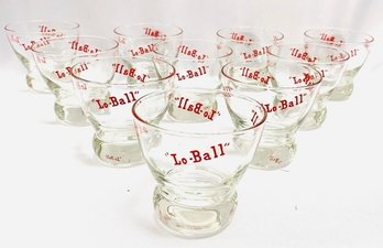 Incredible Set Of Mint 'Lo Ball' Cocktail Glasses