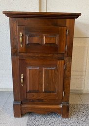 Unique 2 Door Wooden Storage Cabinet W/ Lift Top Lid