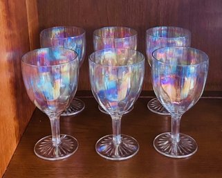 Set Of 6 Incredible Iridescent Goblets