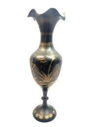 Vintage Solid Brass Vase Made In India
