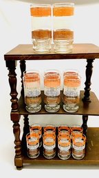 Fantastic 18 Piece Vintage Footed MCM Glassware Set By Libbey