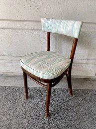 Vintage Romanian Bentwood Side Chair W/ Vinyl Upholstery