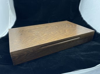 Lined Wooden Flatware Box
