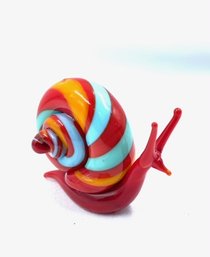 Diminutive Hand-blown Art Glass Snail Figurine