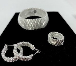 925 Sterling Silver Tiffany's Somerset Style Inspired Suite