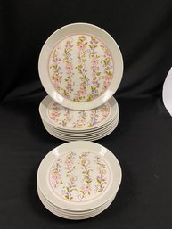 Vintage Mikasa Duplex By Ben Seibel - 13 Pieces Pink Ribbon