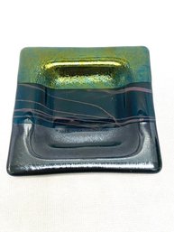 Contemporary Art Glass Trinket Tray