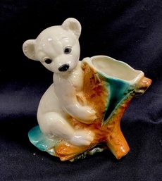 Vintage Adorable Kitschy Polar Bear Planter