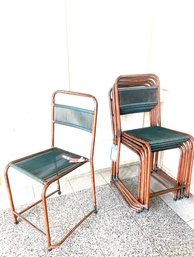 Amazing Set Of 6 Lillian August Nylon Wire & Distressed Metal Chairs - Originally $900 (6)