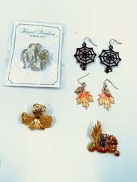 Grouping Of St. Patty's Day & Halloween Jewelry