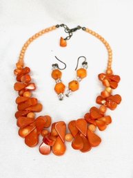 Designer Timea Menesz Natural Stone Choker & Earring Set