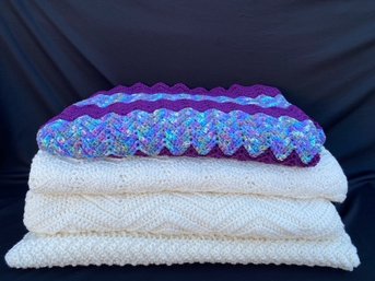 Grouping Of Hand-crochet Blankets - Grouping #1