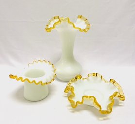 Fenton Amber Crest Trio