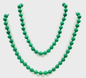 Hand-knotted Single Strand Jade Necklace