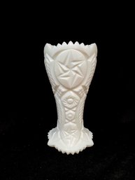 Stunning Antique Milk Glass Vase By McKee