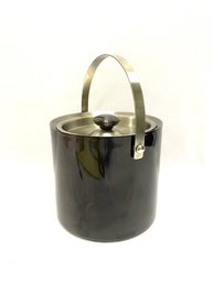 Stainless Steel Black & Silver Ice Bucket