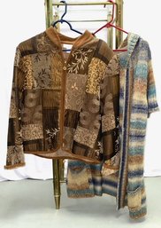 Pair Of Earthtone Ladies Dress Barn Coats